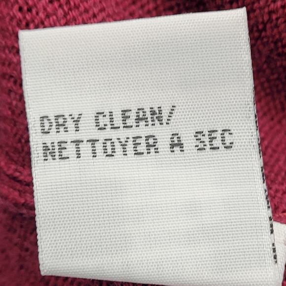 Calvin Klein Red‎ Burgundy Shawl Collar Open Cardigan Bohemian Jacket Sweater - Picture 11 of 11